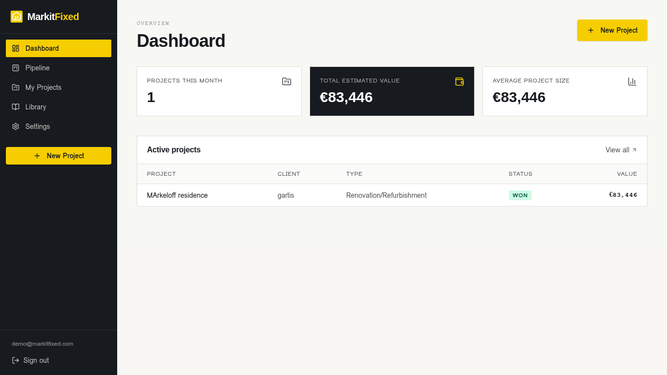 Every project, one clean view.
